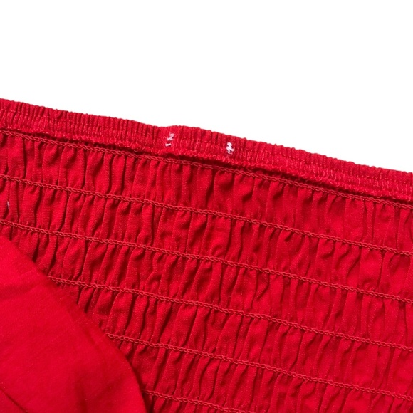 Sienna Sky Red Bow Front Crop Top Size Medium - Picture 9 of 9